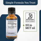 Pure Mountain Botanicals Gotas de Vitamina D3 2000 UI - Suplemento Líquido de Colecalciferol