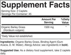 Brieofood Césped de Cebada Orgánico 1500mg, 90 Comprimidos Vegetarianos