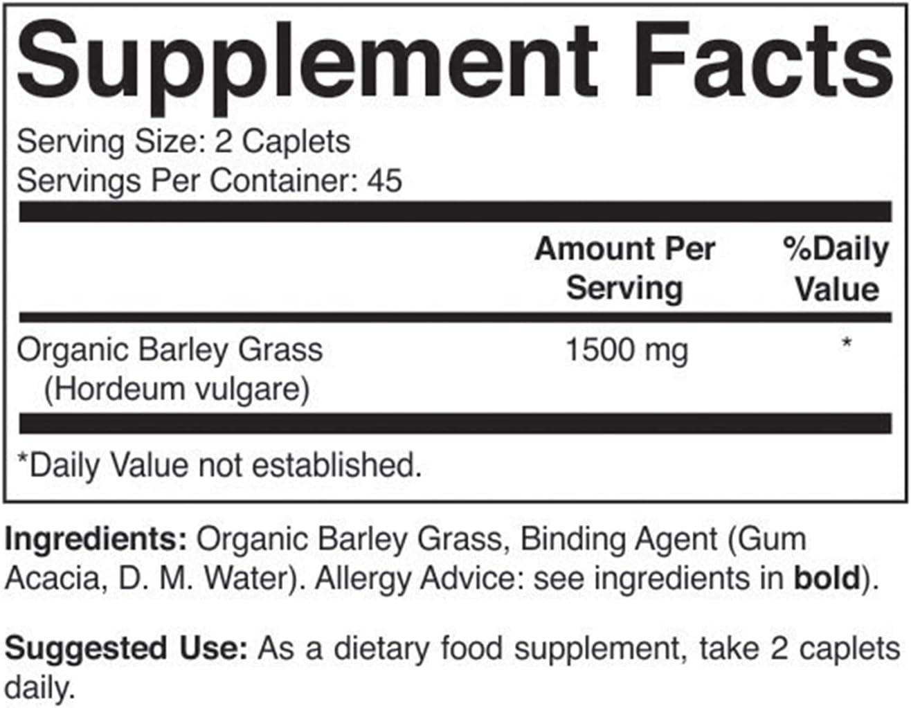 Brieofood Césped de Cebada Orgánico 1500mg, 90 Comprimidos Vegetarianos