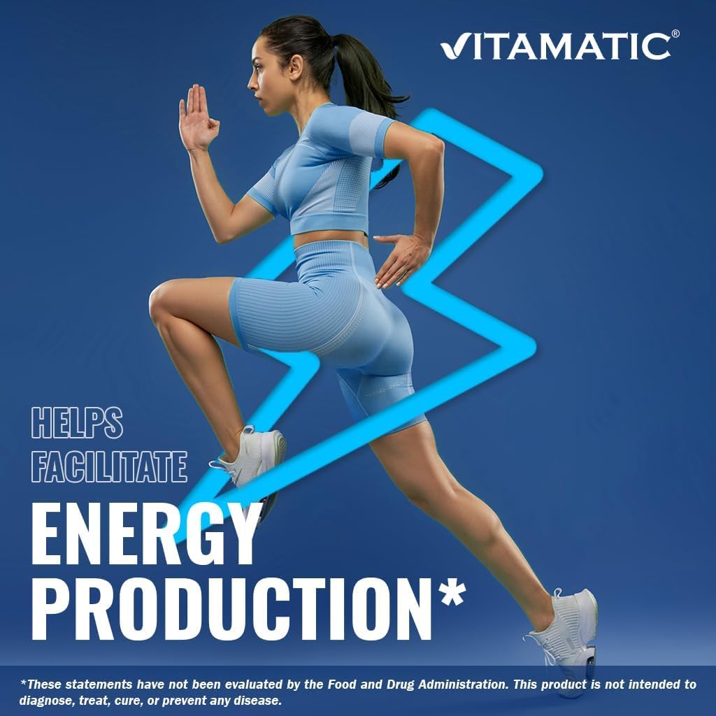 Vitamatic Vitamina B12 1000 mcg – Tabletas de Disolución Rápida con Sabor a Bayas – 2 Frascos de 365 Tabletas – Apoyo al Metabolismo Energético y Sistema Nervioso