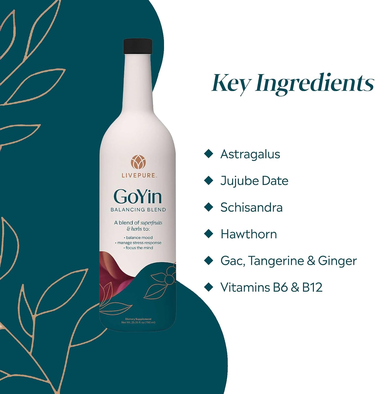 Pure GoYin - Bienestar Integral con Sabiduría Ancestral - Fusión de Medicina Tradicional China y Nutrición Moderna - 750 ml