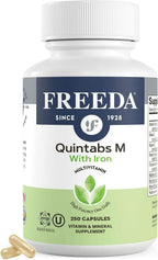 FREEDA Quintabs-M Multivitamínico con Hierro – 250 Cápsulas