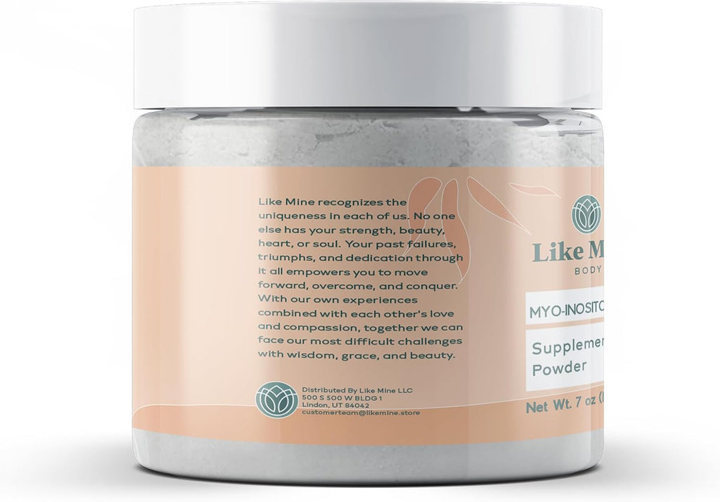 Like Mine Myo-Inositol (7 oz) Vitamina B8, Ingrediente Puro sin Rellenos ni Aditivos