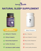 L-Theanine 400 mg con Apigenina 200 mg – Suplemento para el Sueño y la Relajación (120 Cápsulas Vegetarianas)