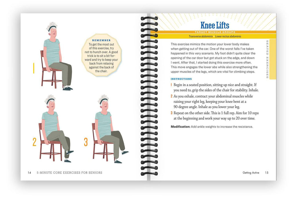 5-Minute Core Exercises for Seniors: Daily Routines to Build Balance and Boost Confidence (Spiral-bound)