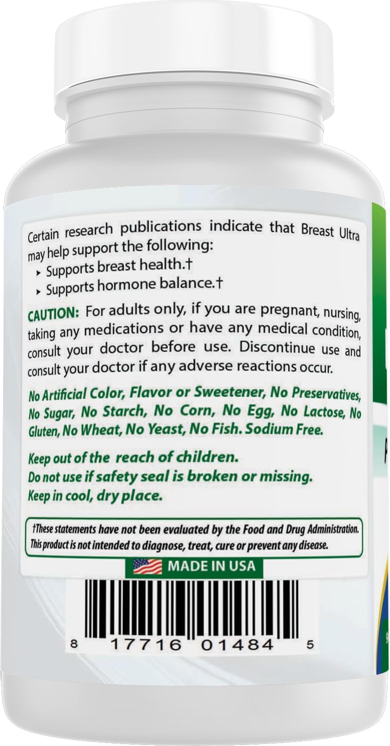 Best Naturals Breast-Ultra Cápsulas – Complemento Alimenticio para el Bienestar Femenino – 90 Cápsulas (Pack de 3)