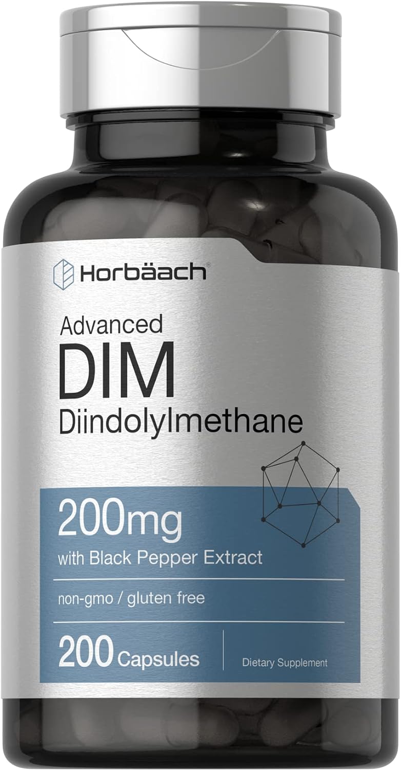 Horbäach DIM 200 mg - 200 Cápsulas con Extracto de Pimienta Negra