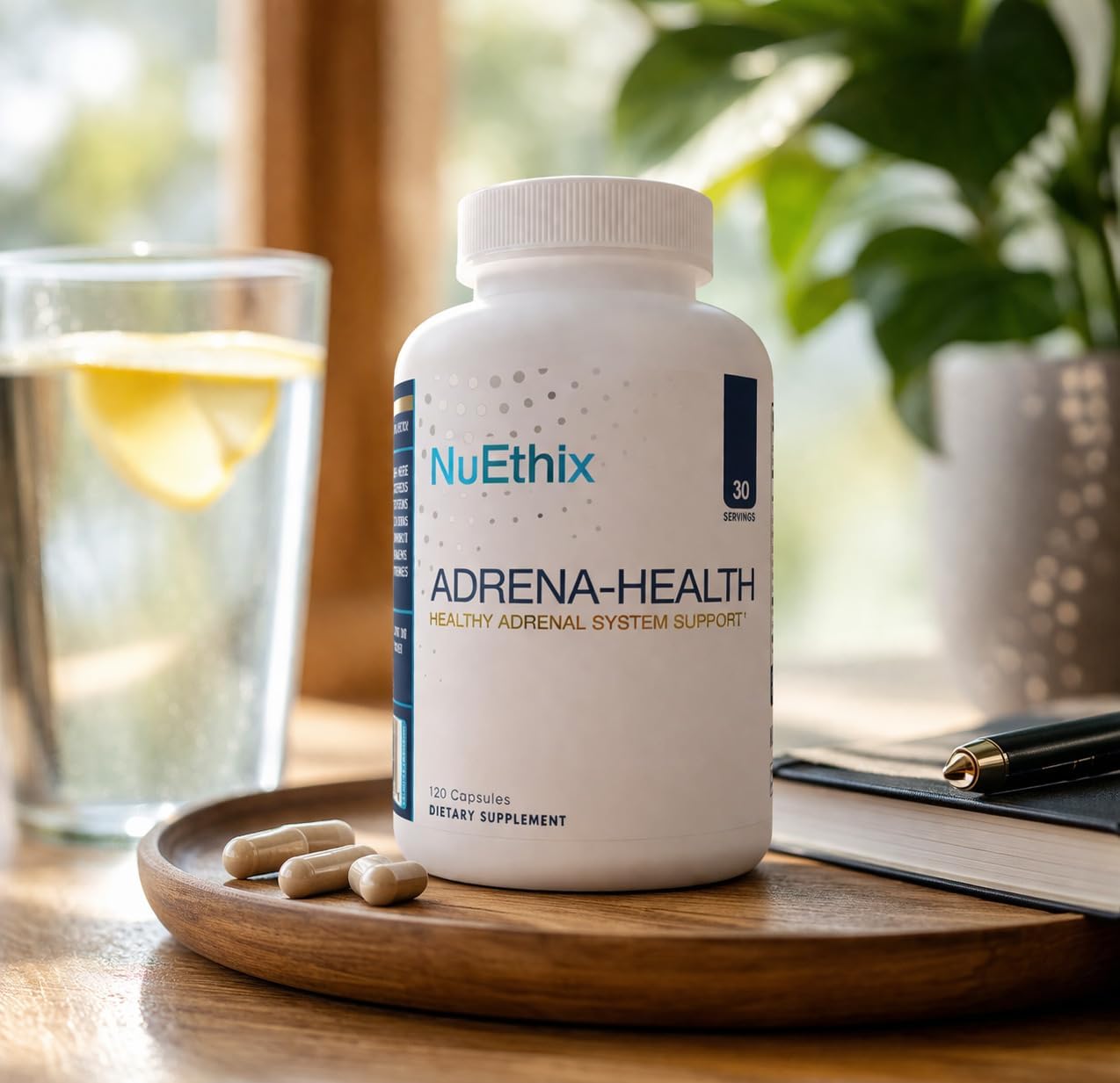 NuEthix Formulations Adrena-Health, 120 Cápsulas - Apoyo Adrenal y Energía