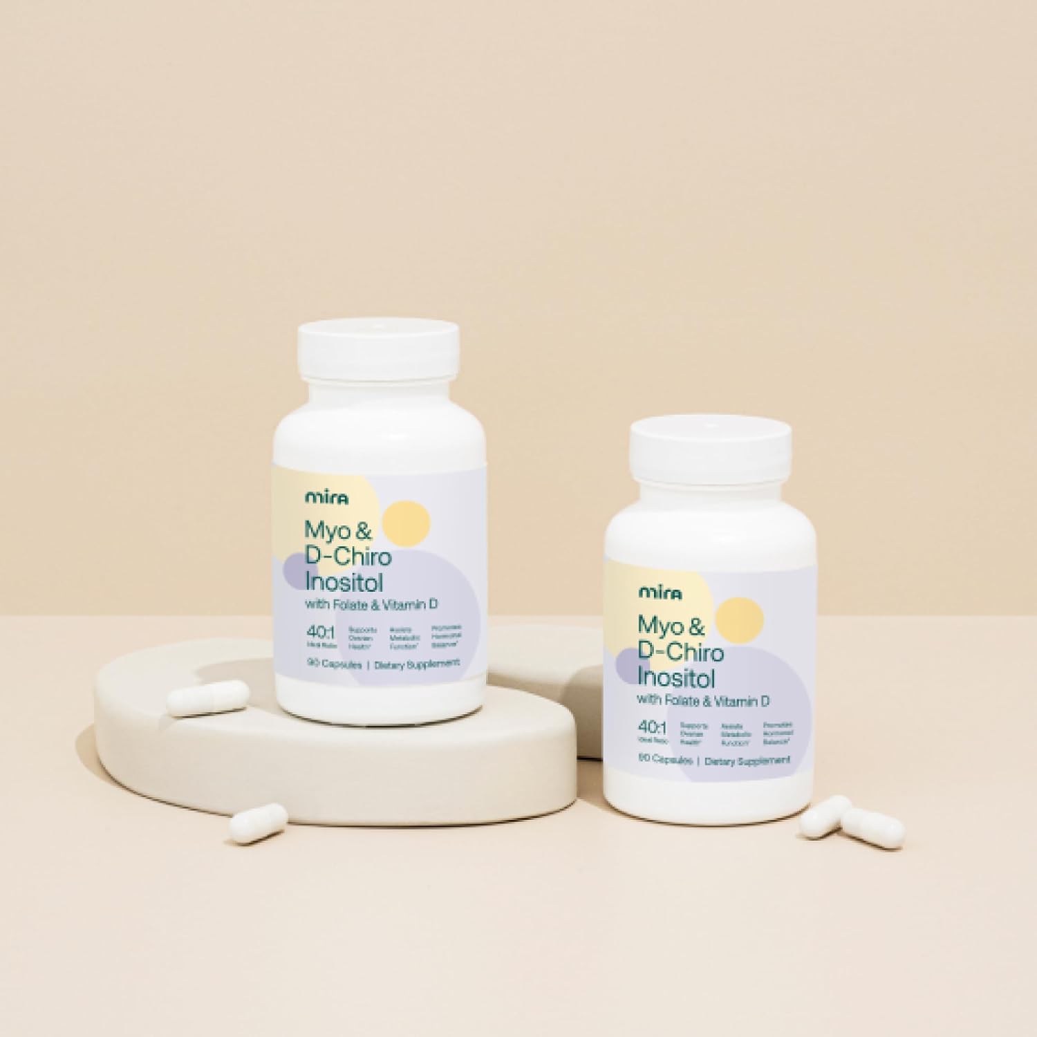 MIRA Suplemento para SOP con Myo Inositol y D-Chiro Inositol 40:1 - 90 Cápsulas