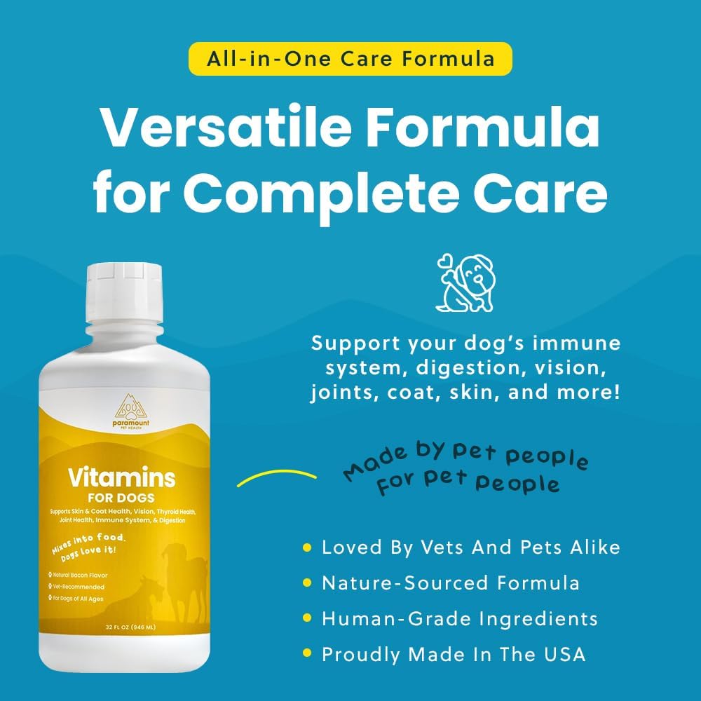 Paramount Pet Health Multivitamínico Líquido para Perros con Probióticos, 946 ml