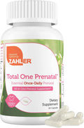 Zahler Total One - Vitaminas Prenatales (60 Cápsulas) - Multivitamínico diario con ácido fólico, hierro, zinc y 19 vitaminas y minerales esenciales - Suplemento prenatal kosher