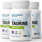Puregen Labs Taurina 1000 mg - 120 Cápsulas Veganas