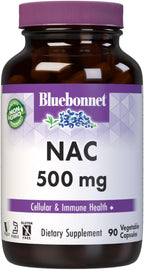 Bluebonnet NAC 500 mg - 90 Cápsulas Vegetales
