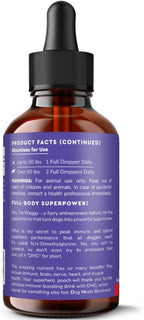 Premium DMG para Perros – Suplemento Líquido de Dimetilglicina (DMG) para la Salud Inmunológica, Piel, Rendimiento y Estrés – 118 ml