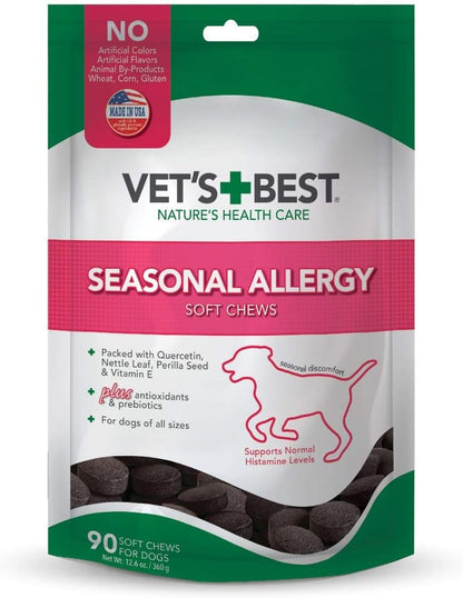 Vet's Best Suplemento Masticable para – Hoja de ortiga : conocida por sus propiedades que apoyan la respuesta – Image 1