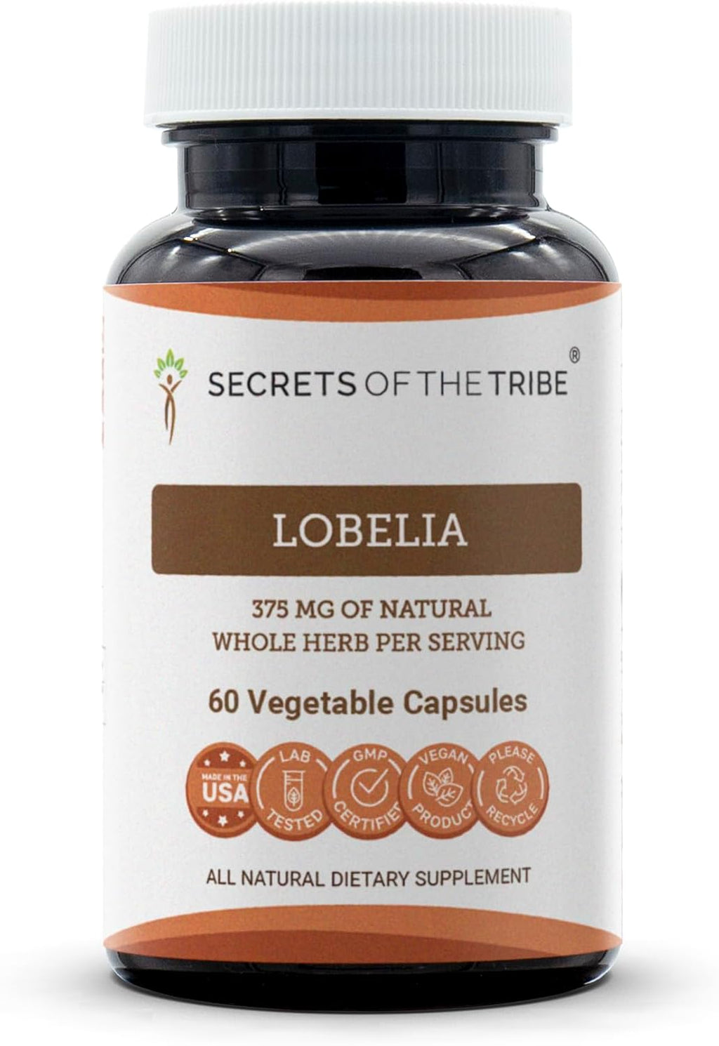Secrets of the Tribe Lobelia 60 Cápsulas, 375 mg