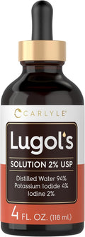 Carlyle Lugols Iodine 2% | Solución de Yodo y Yoduro Potásico | 118 ml (4 fl oz)