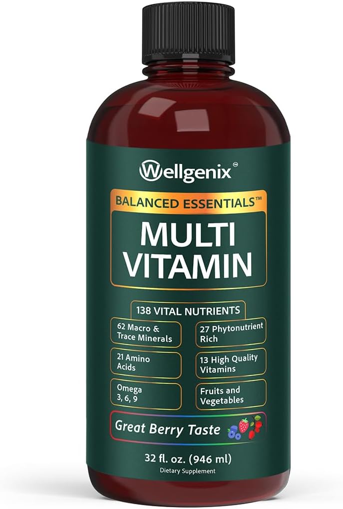Wellgenix Balanced Essentials Multivitamínico y Minerales Líquido - 946 ml (32 fl oz)