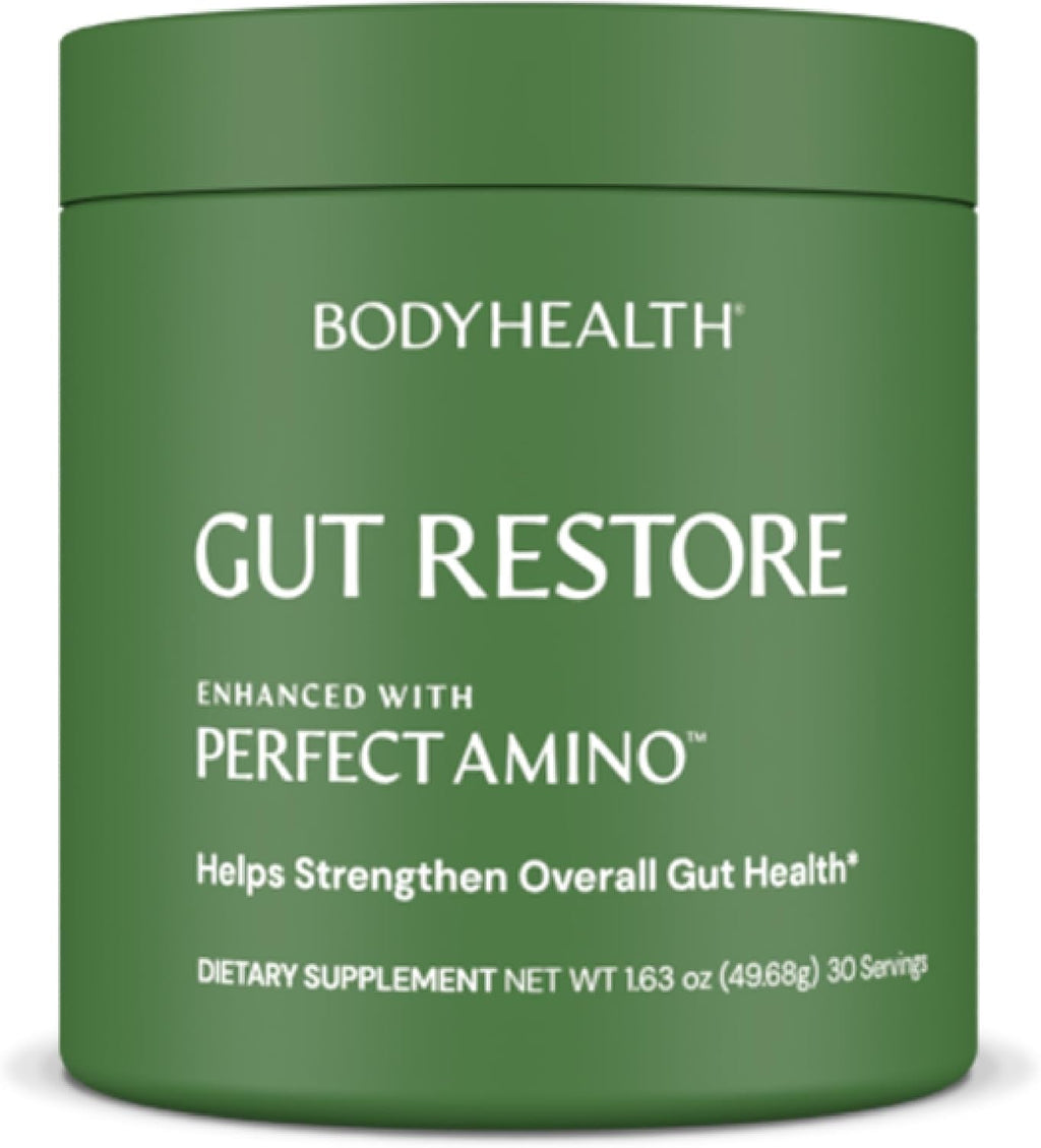 BodyHealth Gut Restore con PerfectAmino, ImmunoLin y Ácido Húmico - Suplemento para la Salud Digestiva e Inmune - Sin Sabor - 30 Dosis