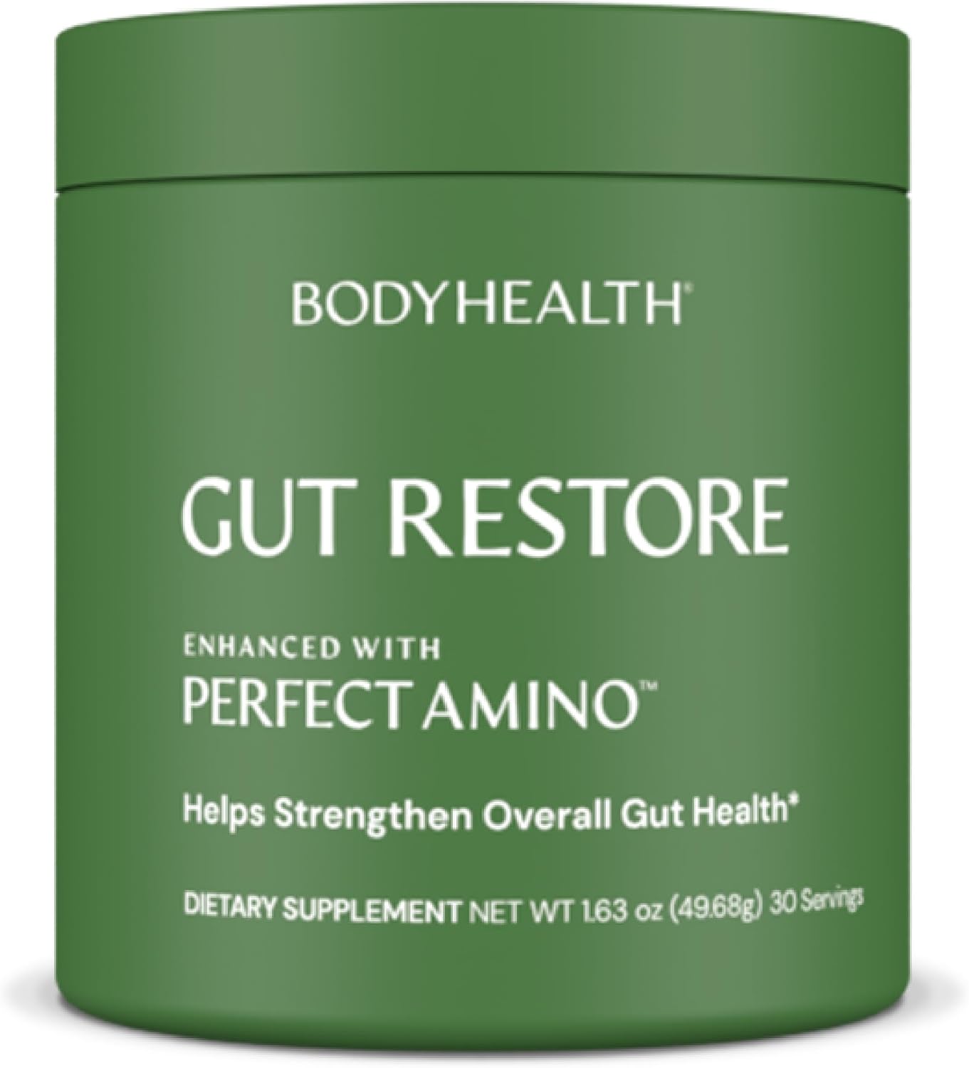 BodyHealth Gut Restore con PerfectAmino, ImmunoLin y Ácido Húmico - Suplemento para la Salud Digestiva e Inmune - Sin Sabor - 30 Dosis