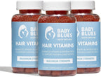 Baby Blues Vitaminas Postparto para la Caída del Cabello, Gomitas con Biotina y Colágeno, 180 unidades (Suministro para 3 Meses)