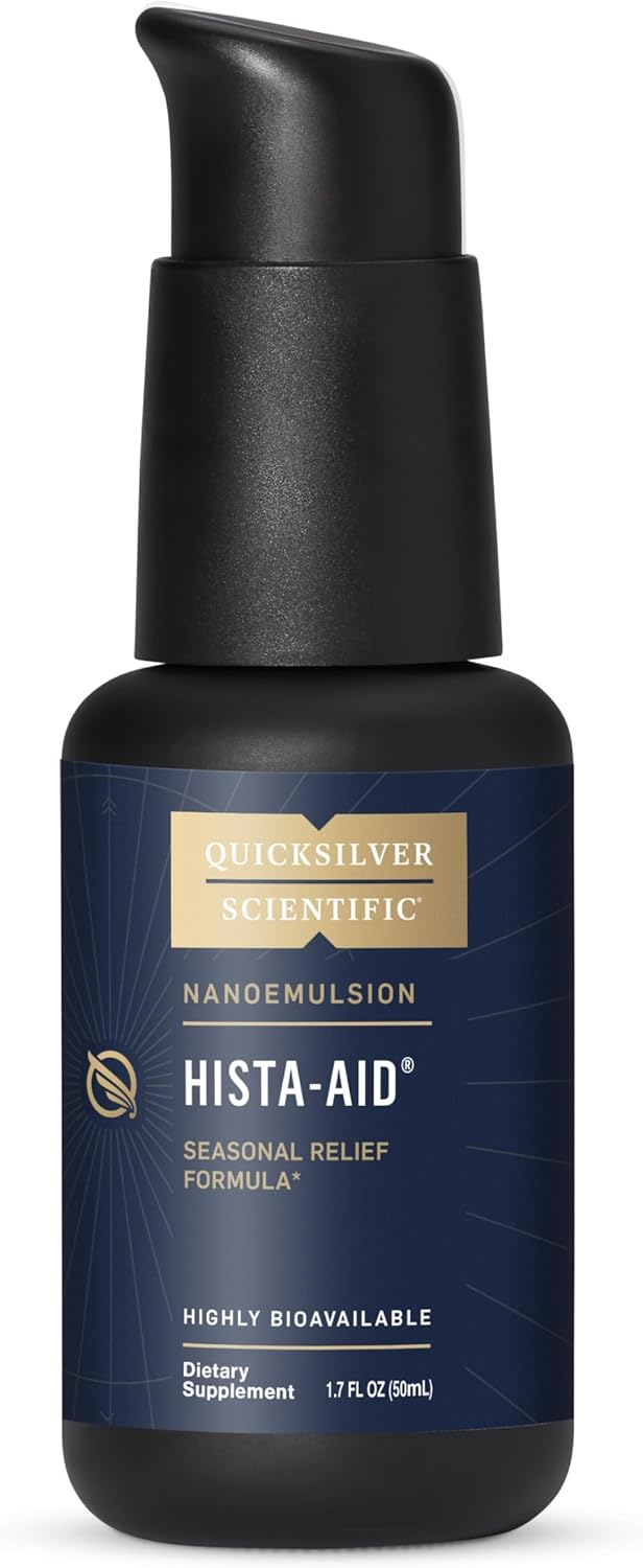 Quicksilver Scientific Nanoemulsified Hista-Aid - Flavonoides para niveles saludables de histamina - Vitamina C liposomal, DIM, Luteolina y Quercetina (50 ml)