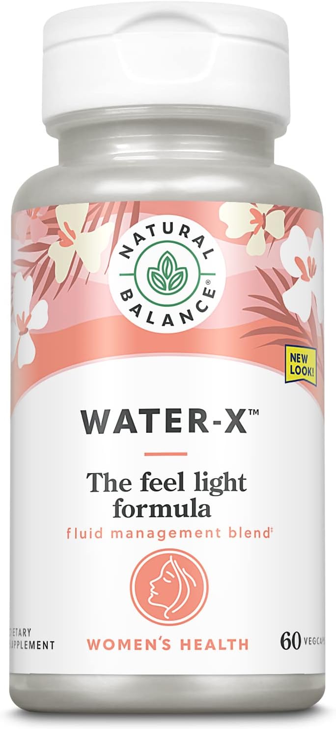 Natural Balance Water-X Control de Líquidos para Mujeres, 60 Cápsulas Veganas