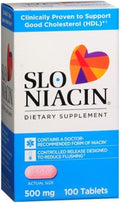 Slo-Niacin 500 mg, 100 comprimidos (Paquete de 6 frascos)