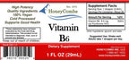 Vitamina B6 Líquida Gotas - Piridoxina HCl, 30 ml - Alta Potencia, Sin Alcohol
