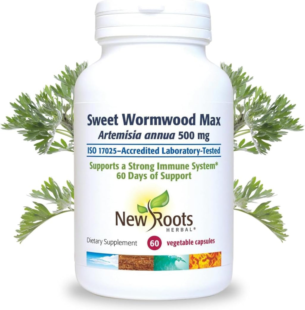 Extracto de Ajenjo Dulce (500 mg) con Vitamina C - 60 Cápsulas Veganas | NEW ROOTS HERBAL