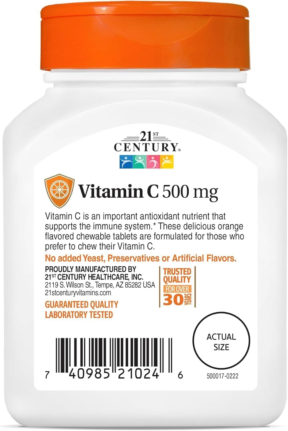 21st Century C-500 Naranja - 110 Masticables, Paquete de 3