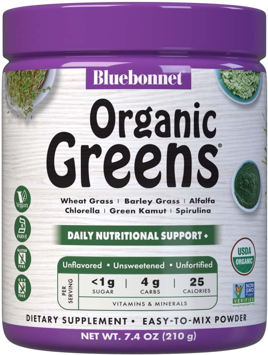 Bluebonnet Nutrition Super Earth Organic, Green Powder, 7.4 Oz – Image 1