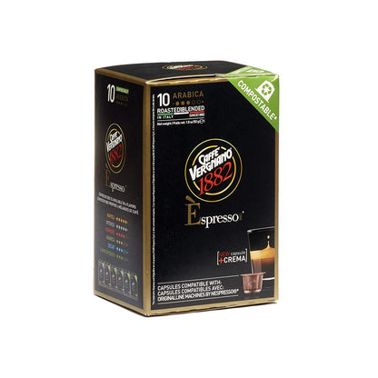 Caffè Vergnano Cápsulas de Café Arabica Compatibles con Nespresso OriginalLine - 60 Cápsulas (6 paquetes de 10) – Image 1