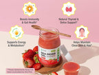 Sea Moss Gel Silvestre con Fresa Orgánica | 92+ Vitaminas y Minerales | Vegano, Sin Gluten | Ocean Bliss - 473 ml