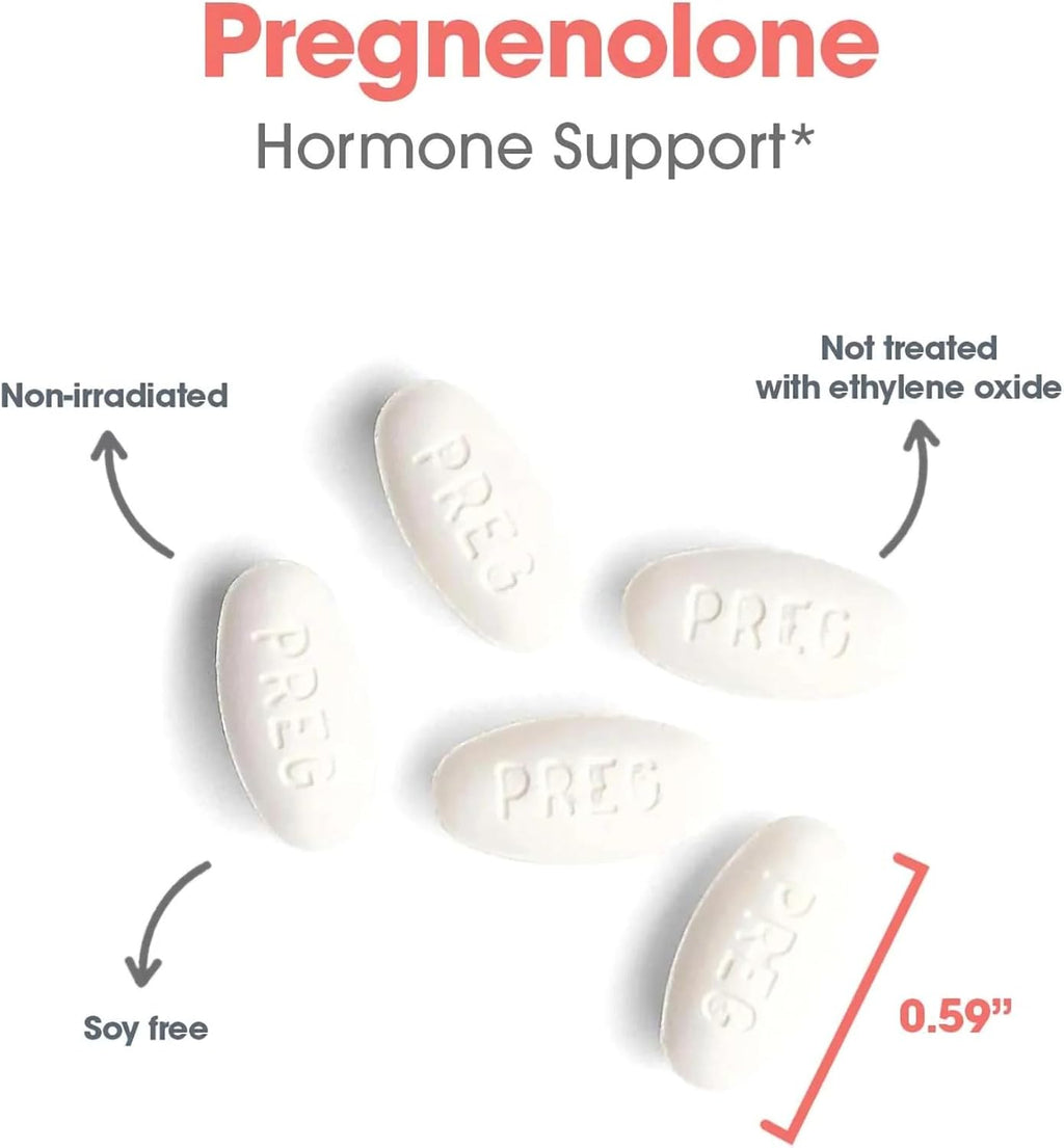 NutriCology Pregnenolona 50 mg - Micronizada - Precursor Hormonal - 60 Comprimidos