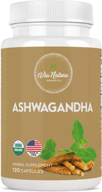 Cápsulas de Ashwagandha 1000 mg | Suplemento Herbal Orgánico | 120 Cápsulas