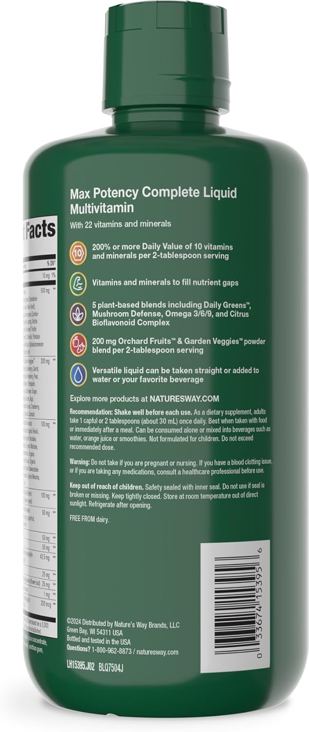 Nature's Way Alive! Max Potency Multivitamínico Líquido Completo - 30.4 fl oz