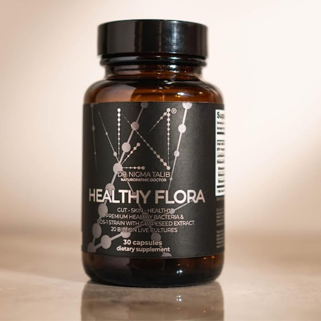 DR. NIGMA Healthy Flora Suplemento Probiótico | Mezcla Investigada de Probióticos para Digestión, Piel y Salud Intestinal | 30 Cápsulas