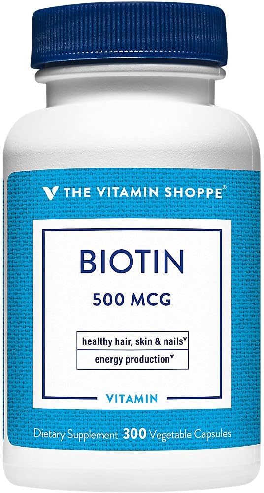 Biotina 500 µg - Complemento para cabello, piel y uñas - 300 cápsulas