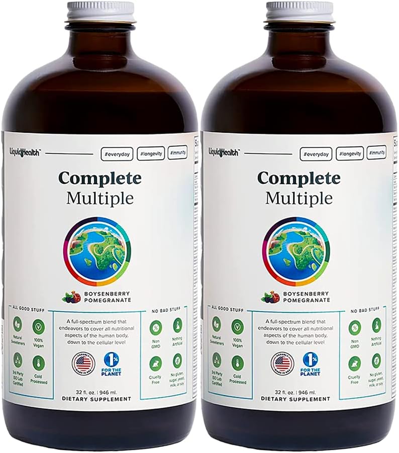 LIQUIDHEALTH Complete Multiple – Multivitamínico Líquido para Adultos, 946 ml (32 oz)