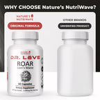 Dr. Love ROAR Lion's Mane, Cordyceps y Reishi, 60 cápsulas