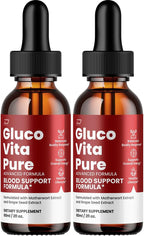 Gluco Vita Pure Drops - Fórmula Saludable con Ingredientes Naturales - 2 Envases (Suministro para 2 Meses)