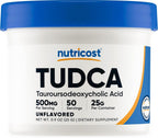 Nutricost TUDCA en Polvo 25 Gramos - Ácido Tauroursodesoxicólico - Sin Gluten, No Transgénico