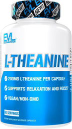 Evlution L-Teanina 200 mg Cápsulas para la Concentración y Relajación