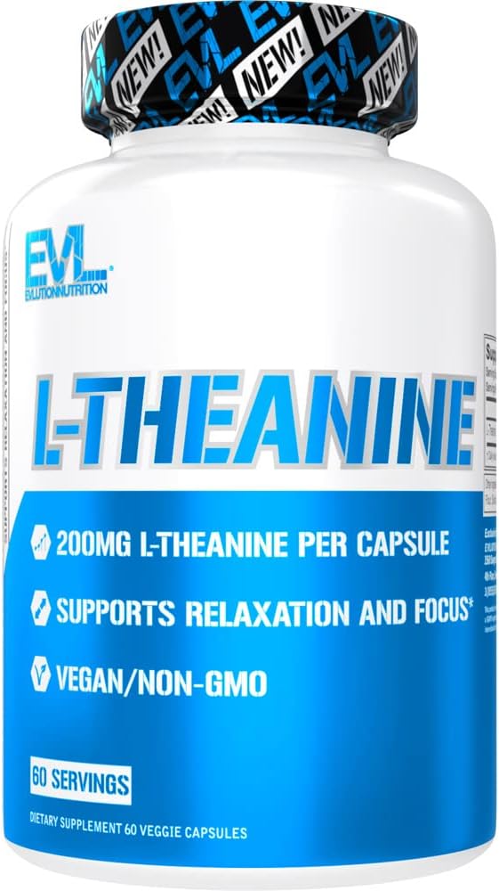 Evlution L-Teanina 200 mg Cápsulas para la Concentración y Relajación