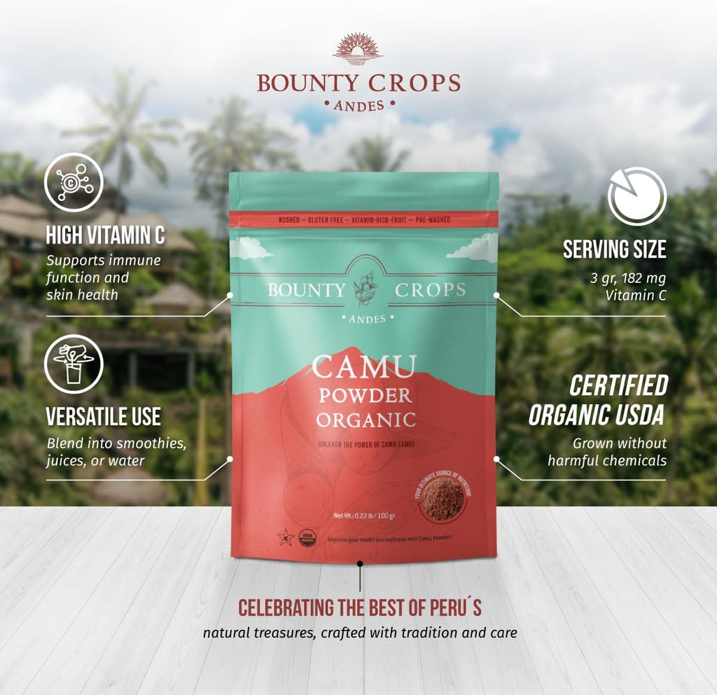 Bounty Crops Camu Camu en Polvo Orgánico (100 g)