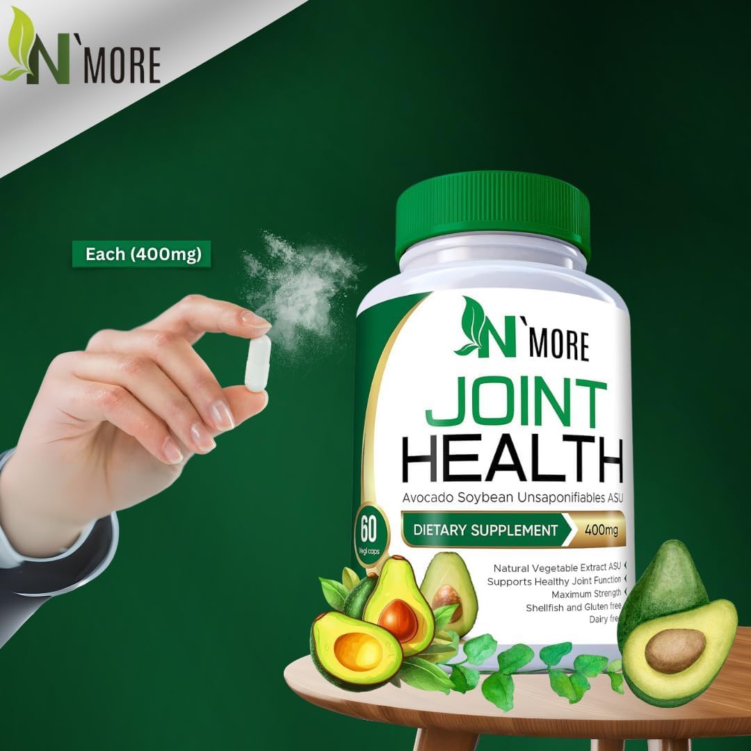 N'More ASU 400 mg - Insaponificables de Aguacate y Soja para Articulaciones - 60 Cápsulas