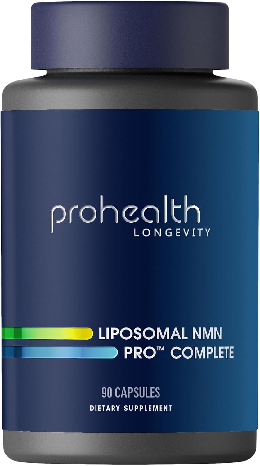 Liposomal NMN Pro Complete (90 Cápsulas) - Liposomal Uthever NMN, Trans-Resveratrol, TMG