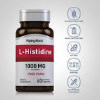 Piping Rock L-Histidina 1000 mg | 60 Cápsulas | Suplemento de Aminoácido Esencial Sin OGM y Sin Gluten