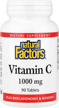 Natural Factors Vitamin C 1000 mg with Bioflavonoids & Rosehips, 90 Tablets